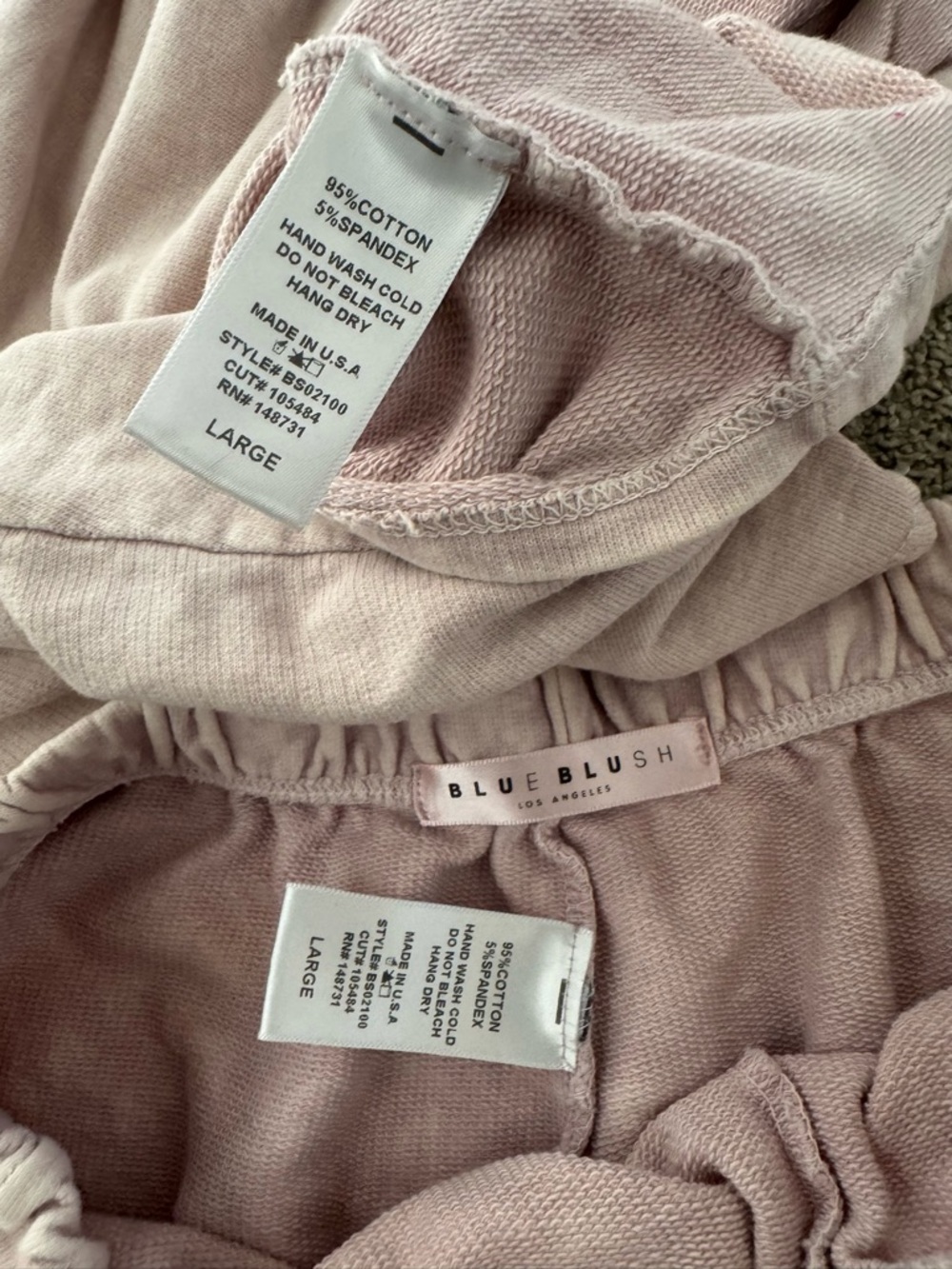 Blue Blush crop collared shirt & shorts set light pink size large - Picture 8 of 9